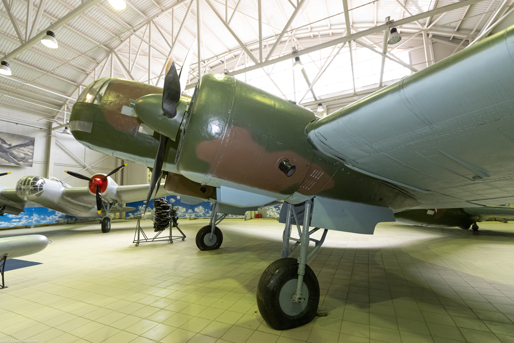 Музей ВВС Монино 030421 зал 2: дальний бомбардировщик ДБ-3(Ил-4). 