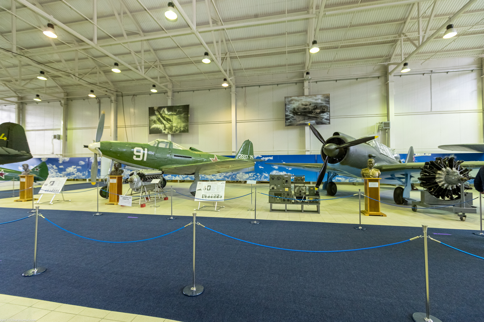 Музей ВВС Монино 030421 зал 2:истребитель Bell P-63A Kingcobra. 
