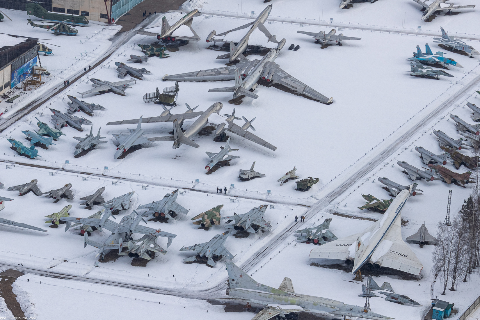 Музей ВВС в Монино с воздуха 06 марта 2021 года ч3. 