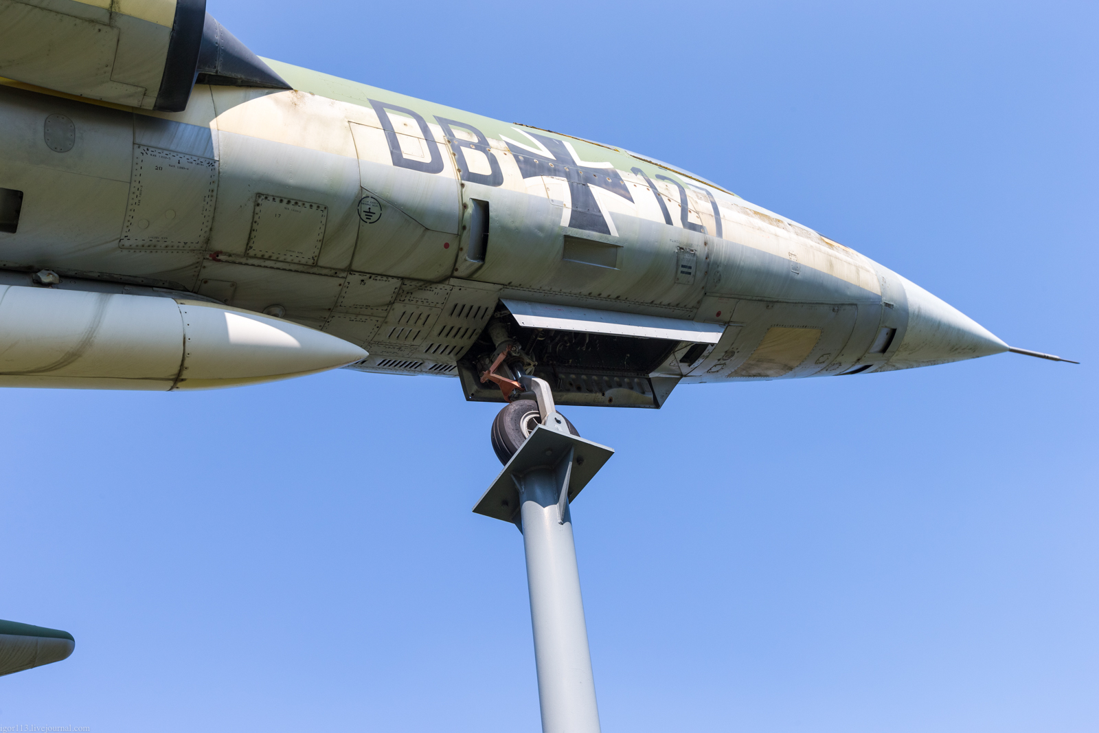 Музей Люфтваффе в Гатове: F-104 с ракетным ускорителем. 