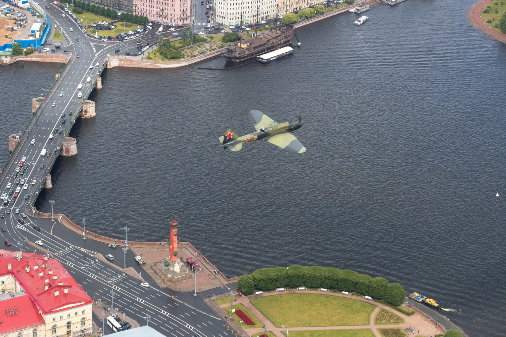 Полет Ил-2 на Военно-морской парад-2020 в Санкт-Петербург ч7-2-1: 24 июля 2020 
