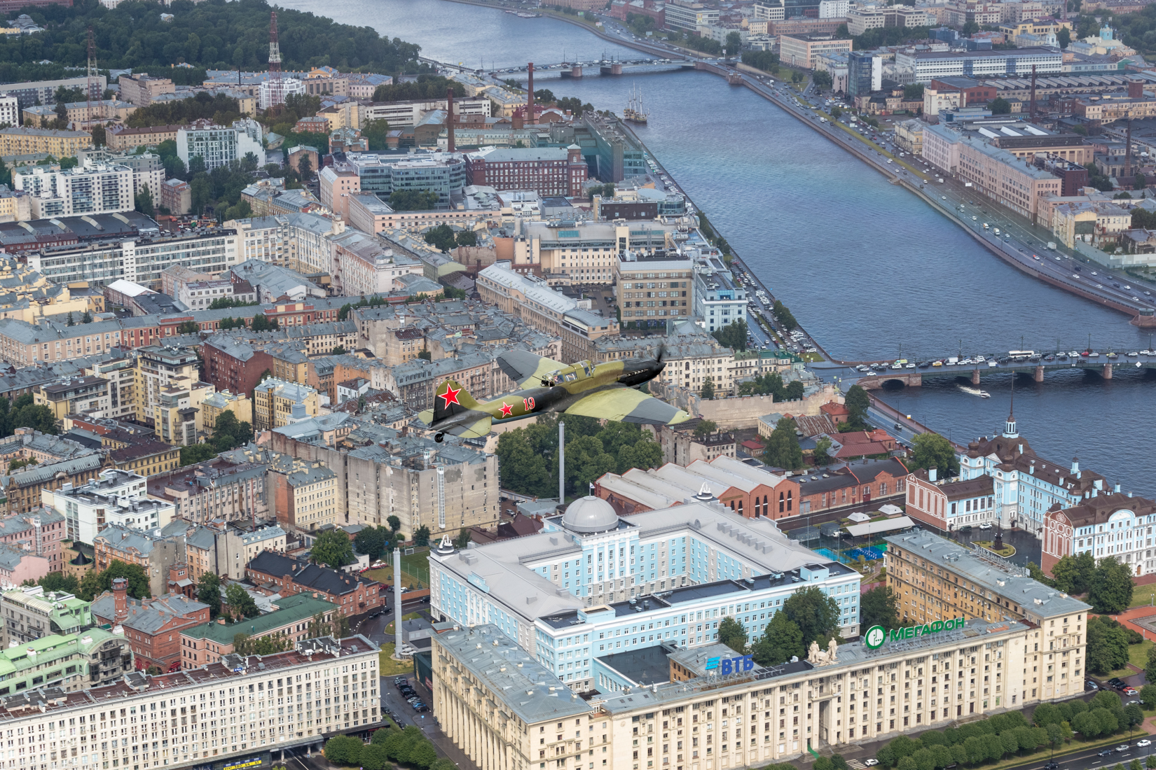 Полет Ил-2 на Военно-морской парад-2020 в Санкт-Петербург ч: 24 июля 2020 от БЛ 